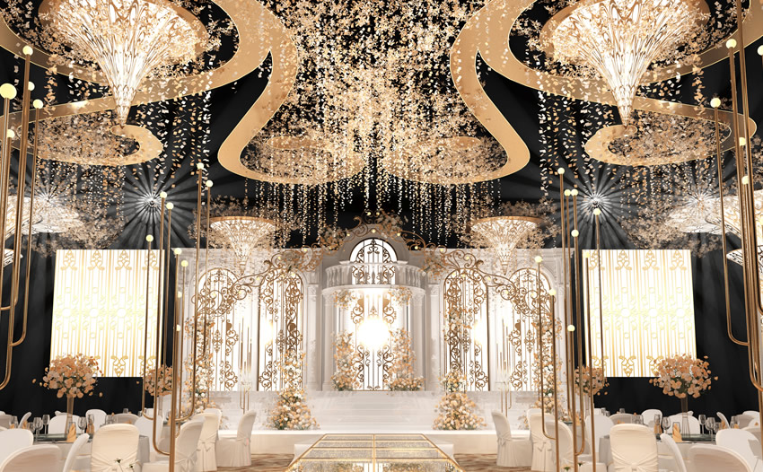 泸西花木兰喜事汇金色大厅效果展示